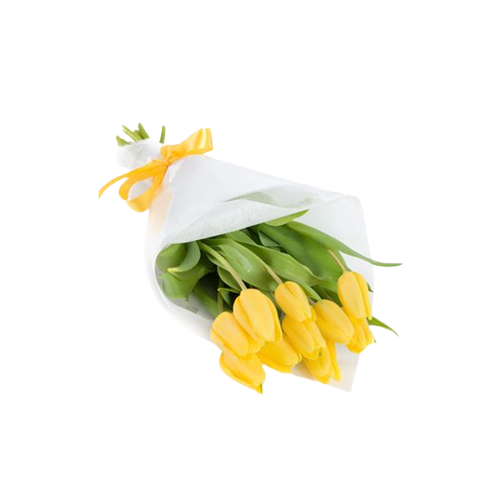 Ramo de 10 tulipanes amarillos